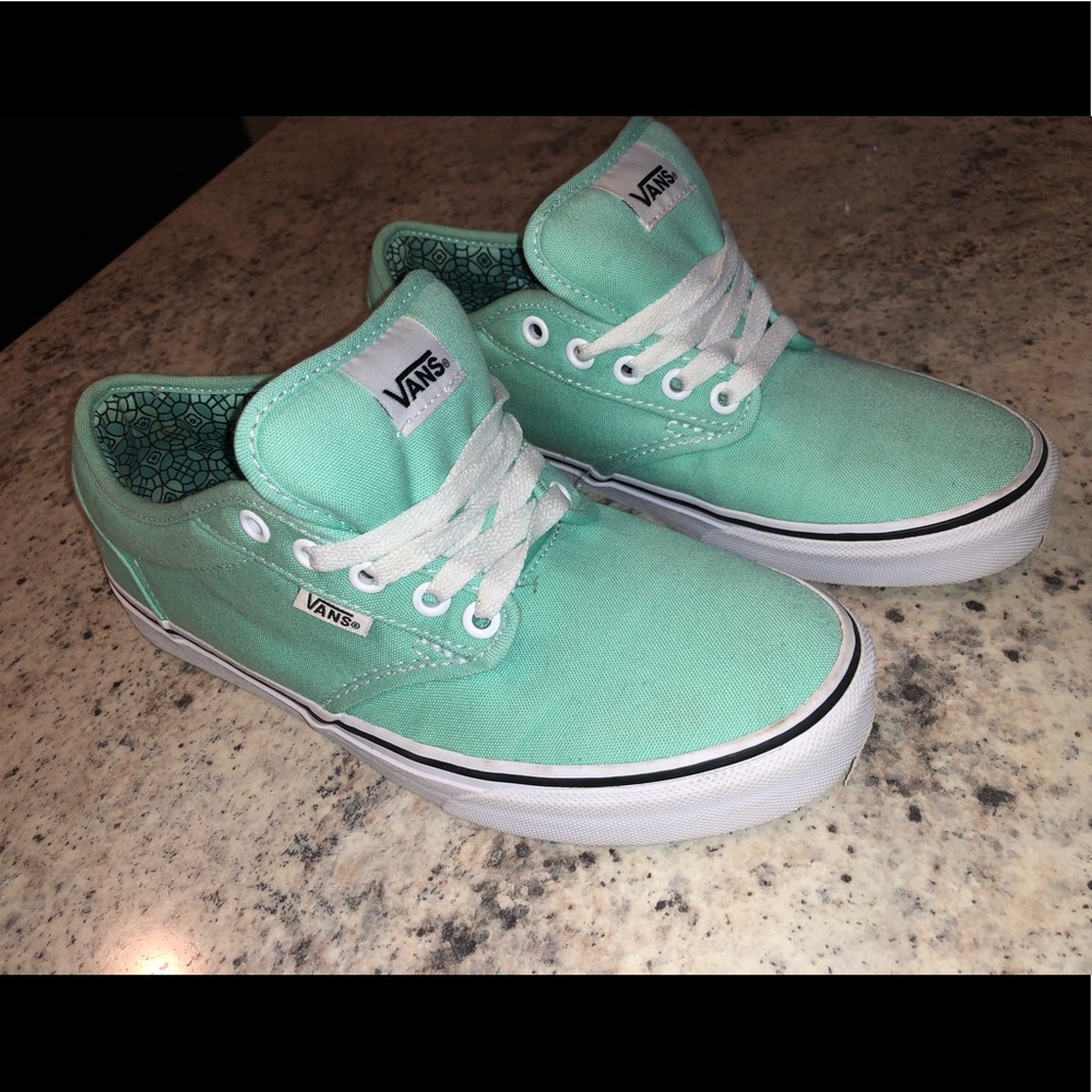 Teal Vans; Worn twice!
